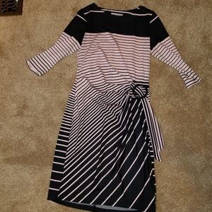 Pink and Black Nylon Dress